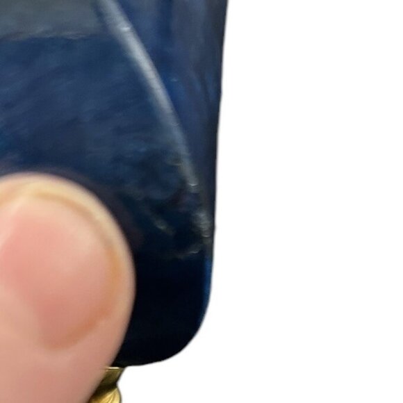 The San Francisco Music Box Company Made Italy Jewelry Box Cobalt Blue Floral - Picture 9 of 11